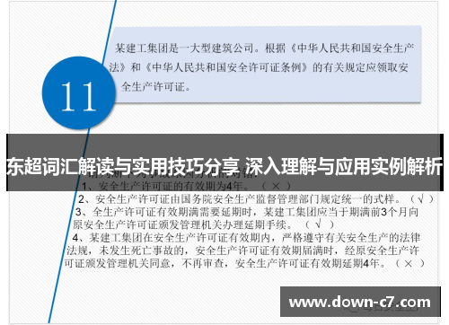 东超词汇解读与实用技巧分享 深入理解与应用实例解析