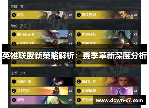 英雄联盟新策略解析：赛季革新深度分析